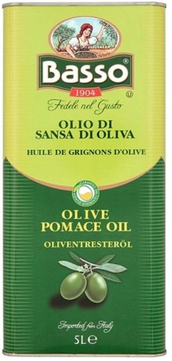 [EDOH9PMNNCMU77QE] Basso Pomace Olive Oil Tin (5 L)