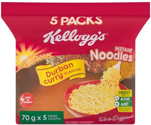 [NOOH2FVTNANBEFPB] Kellogg's Durban Curry Flavour Instant Noodles Vegetarian (70 g)