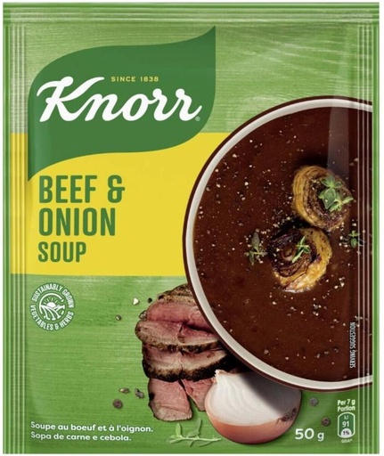[SOUHFTCDGWPWMHZN] Knorr Beef & Onion Soup (Pack of 10, 50 g)