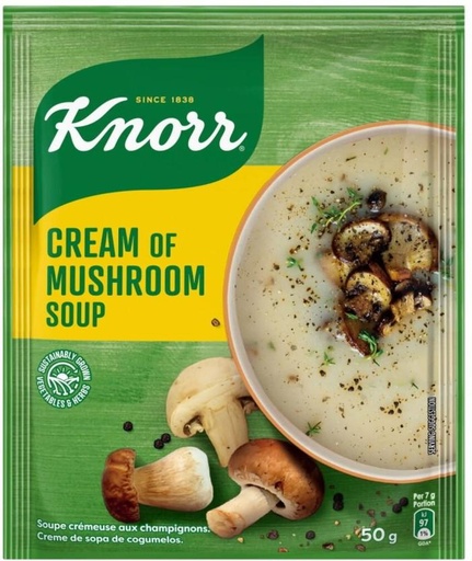 [SOUHFTC2Y5KQX9GT] Knorr Cream of Mushroom Soup (Pack of 10, 50 g)