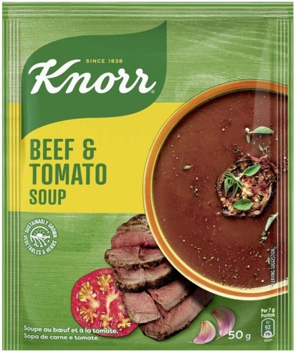 [SOUHFTCDHZR2QXHR] Knorr Beef & Tomato Soup (50 g)