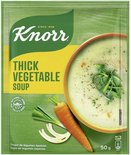 [SOUHFTC2VSTMJ2BC] Knorr Thick Vegetable Soup (Pack of 10, 50 g)
