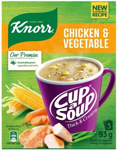 [SOUHFTCDS9AKPVPY] Knorr Chicken & Vegetable Cup A Soup (93 g)