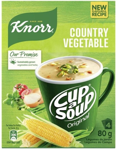 [SOUHFTC2RXE2MUZ4] Knorr Country Vegetable Cup A Soup (Pack of 10, 80 g)