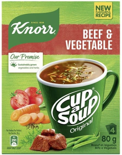 [SOUHFTCDHUNDWQSP] Knorr Beef & Vegetable Cup A Soup (Pack of 10, 80 g)