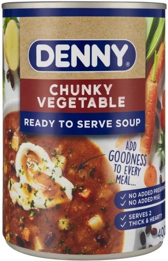 [SOUH7SKUZHBCJZYH] Denny Heat & Serve Soups, Chunky Vegetable (400 g)