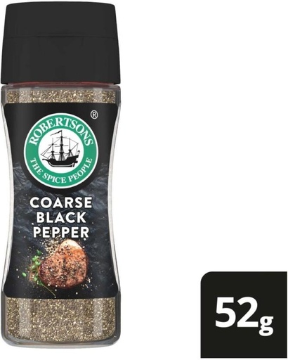 [HBSHFSZPDGG2BSER] Robertson's Coarse Black Pepper (1 x 52 g)