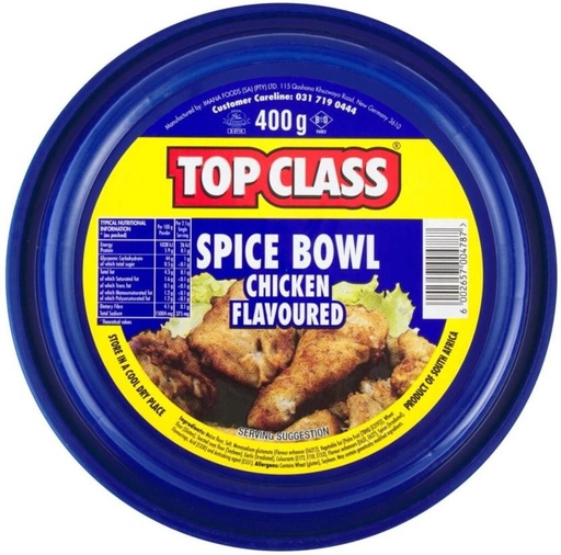 [HBSHFSZPF45VMTZQ] Top Class Spice Bowl Chicken Flavoured (1 x 400 g)