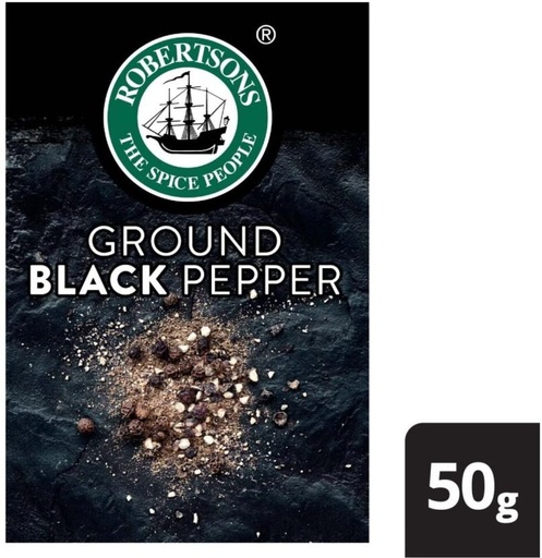 [HBSHFSZGGSRXB4PM] Robertson's Ground Black Pepper (10 x 50 g)