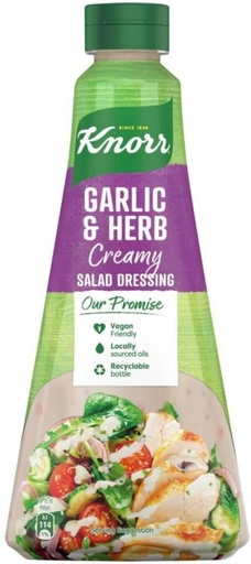 [SKPHFHDSU8UB65GX] Knorr Garlik & Herb Creamy Salad Dressing Dressing (340 ml)