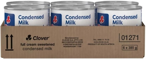 [CFDH5FP68GUYVMYF] CLOVER Condensed Milk Condensed & Powdered Milk (385 g, Pack of 6)