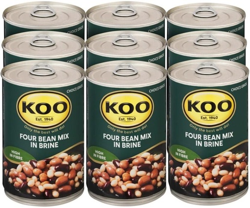 [CFDHFRS7G9ZZEHUW] Koo Four Bean Mix Beans (410 g, Pack of 12)