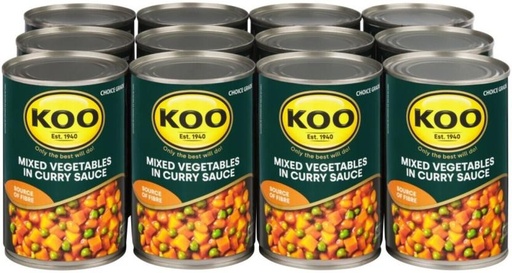 [CFDHFRS7YWE2MWXN] Koo Mixed Vegetable in Curry Sauce Vegetables (420 g, Pack of 12)