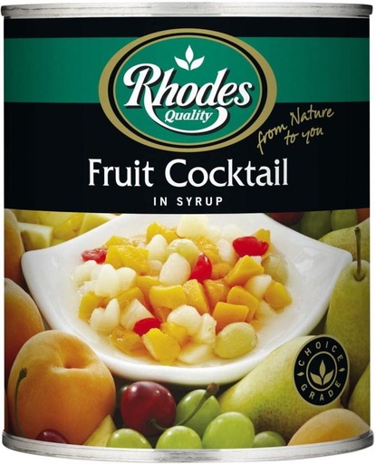 [CFDHFRS7D4ZB3KGX] Rhodes Fruit Cocktail in Syrup Fruits (825 g, Pack of 6)