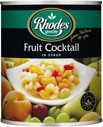 [CFDHFRS7HYAYTZSC] Rhodes Fruit Cocktail in Syrup Fruits (825 g)