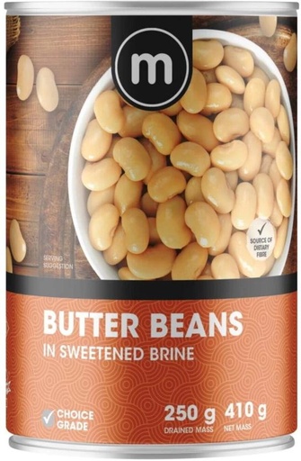 [CFDHFRS7GCGBZQGJ] M Butter Beans in Sweetened Brine Beans (410 g)