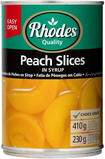 [CFDHFRS7QADYCZ9G] Rhodes Peach Slices in Syrup Fruits (410 g)