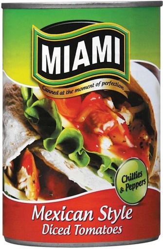 [CFDH9K3YRNUNS6VA] Miami Mexican Style Peeled Diced Tomatoes Vegetables (410 g)