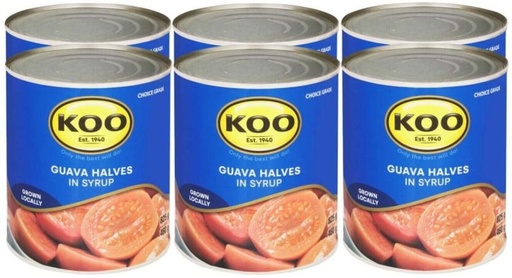 [CFDHFRS7BKPFRFVP] Koo Guava Halves in Syrup Fruits (825 g, Pack of 6)