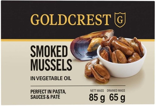 [CFDHFRS7CCCZHKHY] Goldcrest Smoked Mussels in Vegetable Oil Sea Foods (85 g)