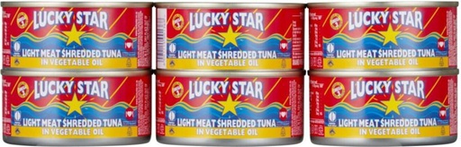 [CFDHFRS7GD3DKFU2] Lucky Star Light Meat Tuna Chunks in Vegetable Oil Sea Foods (170 g, Pack of 6)