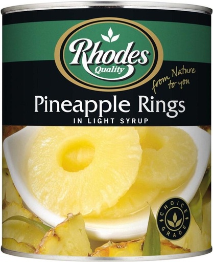 [CFDHFRS7MHZC8NP7] Rhodes Pineapple Rings in Light Syrup Fruits (36 kg)
