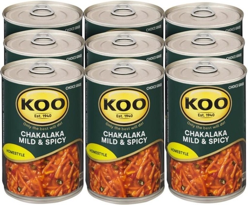 [CFDHFRS7PRCNNBZK] Koo Chakalaka Mild and Spicy Vegetables (410 g, Pack of 12)