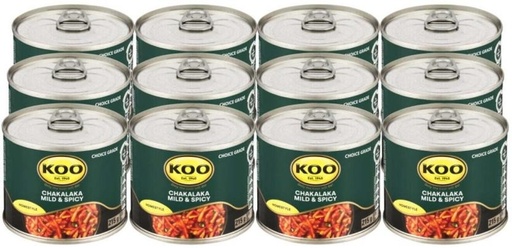 [CFDHFRS75WB2MDDE] Koo Chakalaka Mild & Spicy Vegetables (215 g, Pack of 12)