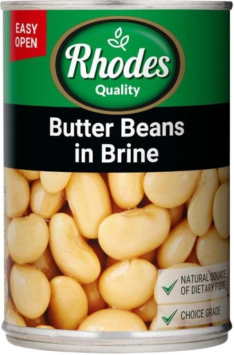 [CFDHFRS76Q48BGGP] Rhodes Butter Beans in Brine Beans (410 g)