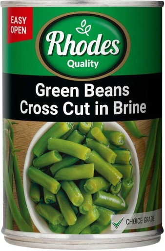[CFDHFRS7FDPTXYY8] Rhodes Green Beans Cross Cut in Brine Vegetables (410 g)