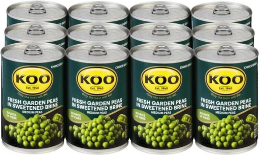 [CFDHFRS7W6WGGYTX] Koo Fresh Garden Peas Vegetables (400 g, Pack of 12)