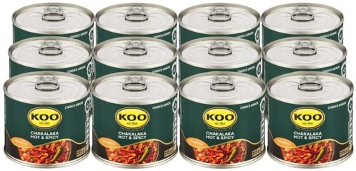 [CFDHFRS7BWZ4CDEU] Koo Chakalaka Hot & Spicy Vegetables (215 g, Pack of 12)