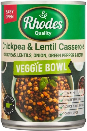 [CFDHFRS7CZ2GBTNS] Rhodes Chickpea & Lentil Casserole Vegetables (400 g, Pack of 12)
