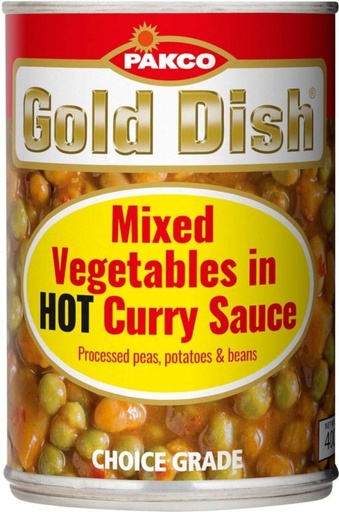 [CFDHFRS7GNJE9T4H] Gold Dish Mixed Vegetables in Hot Curry Sauce Vegetables (415 g)