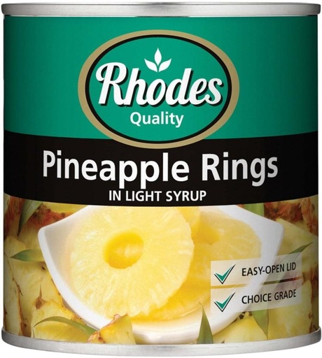 [CFDHFRS7VCHUPX2M] Rhodes Pineapple Rings in Light Syrup Fruits (440 g, Pack of 12)