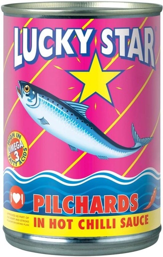[CFDHFRS7ATHXT5ZQ] Lucky Star Pilchards in Hot Chilli Sauce Sea Foods (400 g)