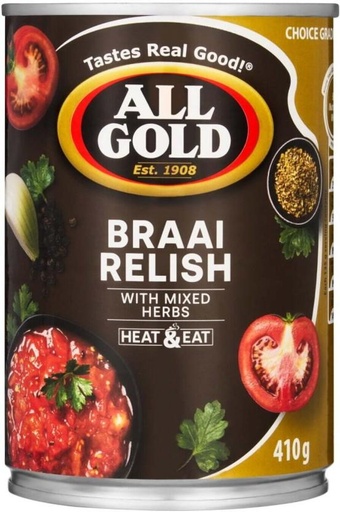 [CFDHFRS74HW2BQN6] All Gold Braai Relish With Mixed Herbs Vegetables (410 g)