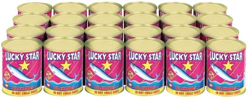 [CFDHFRS7XRMYYFJ7] Lucky Star Pilchards in Hot Chilli Sauce Sea Foods (215 g, Pack of 24)