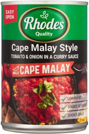 [CFDHFRS7JTCEHPSX] Rhodes Cape Malay Style Tomato & Onion in a Curry Sauce Vegetables (410 g)