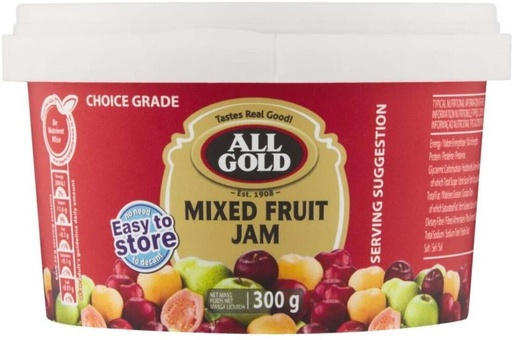 [JSDHFRXYKBYBBQXB] All Gold Mixed Fruit Jam 300 g