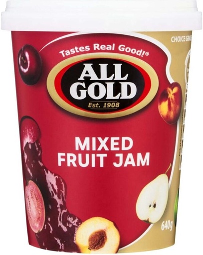 [JSDHFRY7YXT38YG6] All Gold Jam Smooth Mixed Fruit 640 g