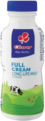 [MLKHFXJTUVMUX3W4] Clover Full Cream Long Life Milk, Plain Flavour (24 x 300 ml)