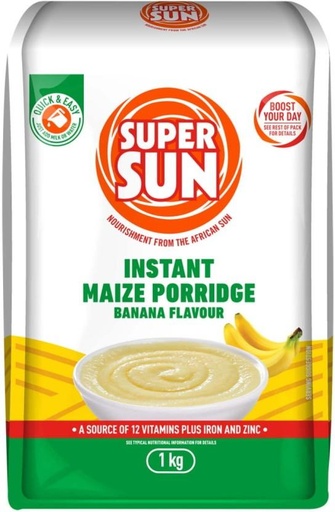 [CFEHFRAH7HGTV8TA] Supersun Instant Maize Porridge Banana Flavour Box (1 kg)
