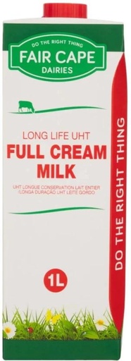 [MLKHFXJTGPYQ2UCW] Fair Cape Long Life UHT Full Cream Milk, Plain Flavour (1 L)
