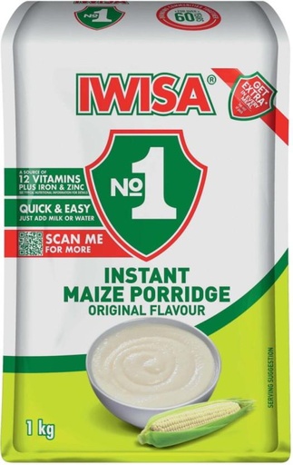 [CFEH26UKB9HFHJB2] Iwisa Instant Maize Original Flavour Pouch (1 kg)