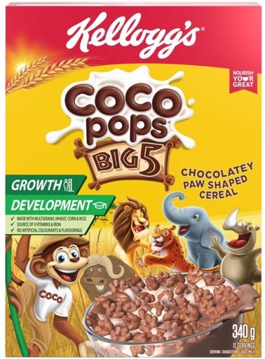 [CFEHFRAHXGGNHVEU] Kellogg's Coco Pops Big 5 Cereal Box (340 g)