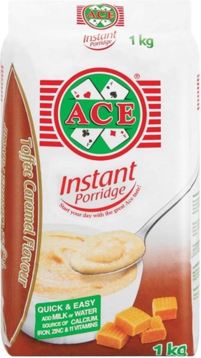 [CFEH26UK6K3NNYNW] Ace Instant Porridge Toffee Caramel Flavour Pouch (10 x 1 kg)