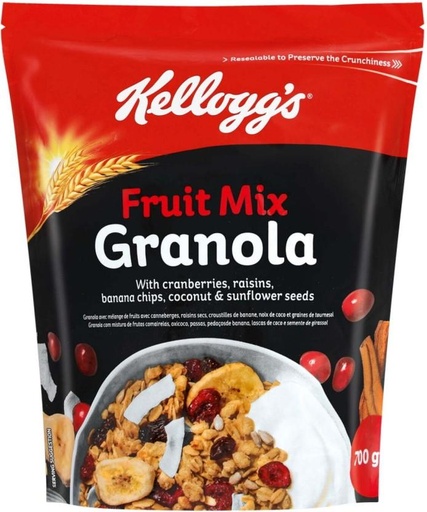 [CFEH26UKFUQCM2HX] Kellogg's Fruit Mix Muesli Granola Pouch (12 x 700 g)