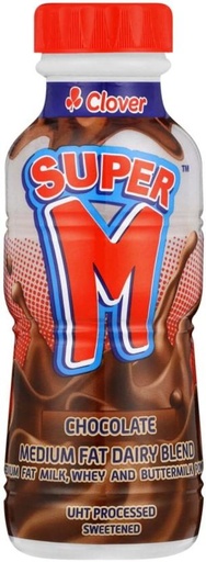 [MLKHFXJTQDVZHEFT] Clover Super M Flavoured Medium Fat Dairy Blend, Chocolate Flavour (300 ml)