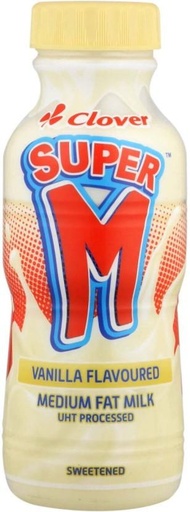 [MLKHFXJT4BKT8GBJ] Clover Super M Flavoured Medium Fat Milk, Vanilla Flavour (300 ml)